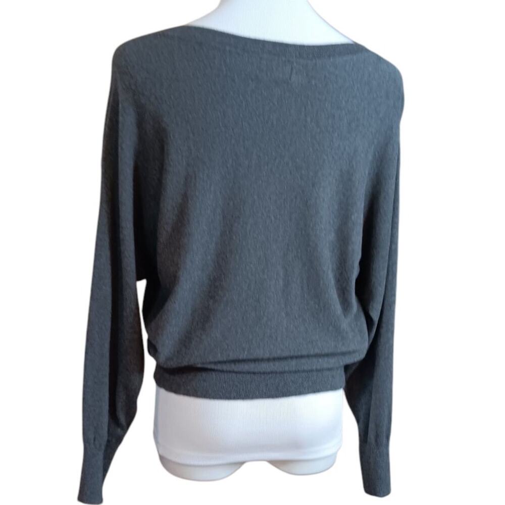 JM COLLECTION Sweater Top S Relaxed Dark Gray Casual Career Office Comfort Soft - Picture 9 of 9